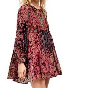 🍑NWT🍑Free People Mirror Mirror Velvet Mini Dress